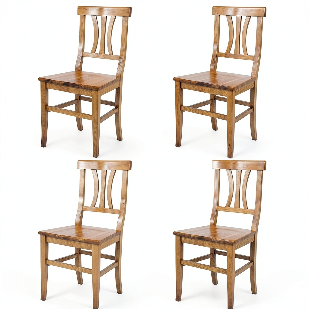 Set di 4 Sedie Tommychairs Artemisia in Legno di Faggio per Cucina e Sala da Pranzo