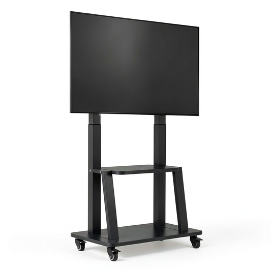 Carrello Porta TV su Ruote 32-75 Pollici, Supporto Regolabile con Mensola Fino a 59 kg