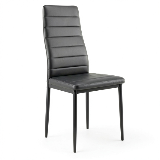 Set di 6 Sedie Moderne Imbottite per Cucina e Sala da Pranzo, Nero