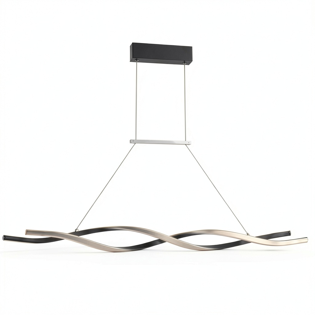 Lampadario a Sospensione LED Dimmerabile con Telecomando, Spirale 120cm con Memoria Colore, Ideale per Cucina, Sala da Pranzo e Camera