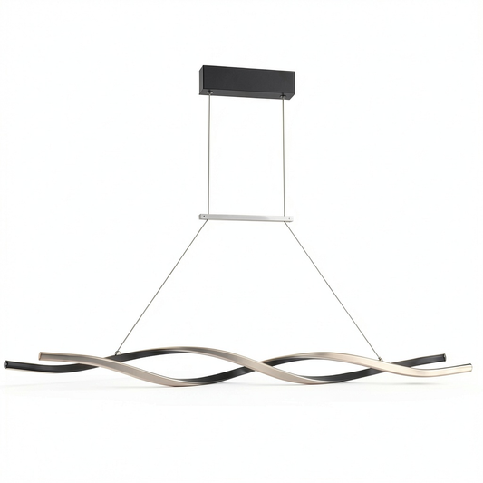 Lampadario a Sospensione LED Dimmerabile con Telecomando, Spirale 120cm con Memoria Colore, Ideale per Cucina, Sala da Pranzo e Camera